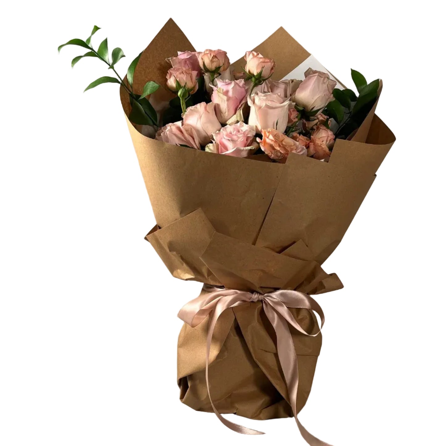 15 Roses in Brown Paper or Gift Bag