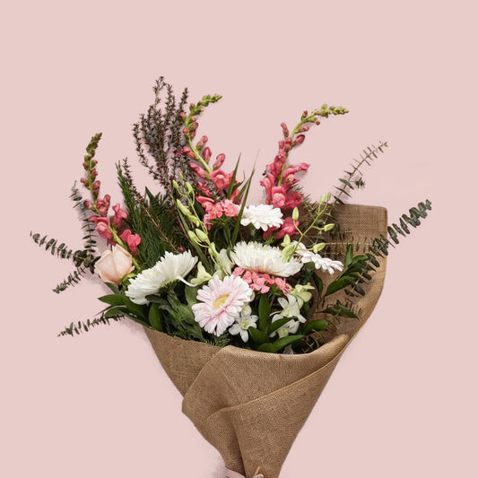 Pink White flowers - Whispering Flower, flower delivery Auckland